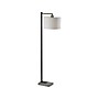 Adesso Devin 60.75" Matte Black/Gray Floor Lamp with Drum Shade (5019-01)~#|#~sp106141113_sc7