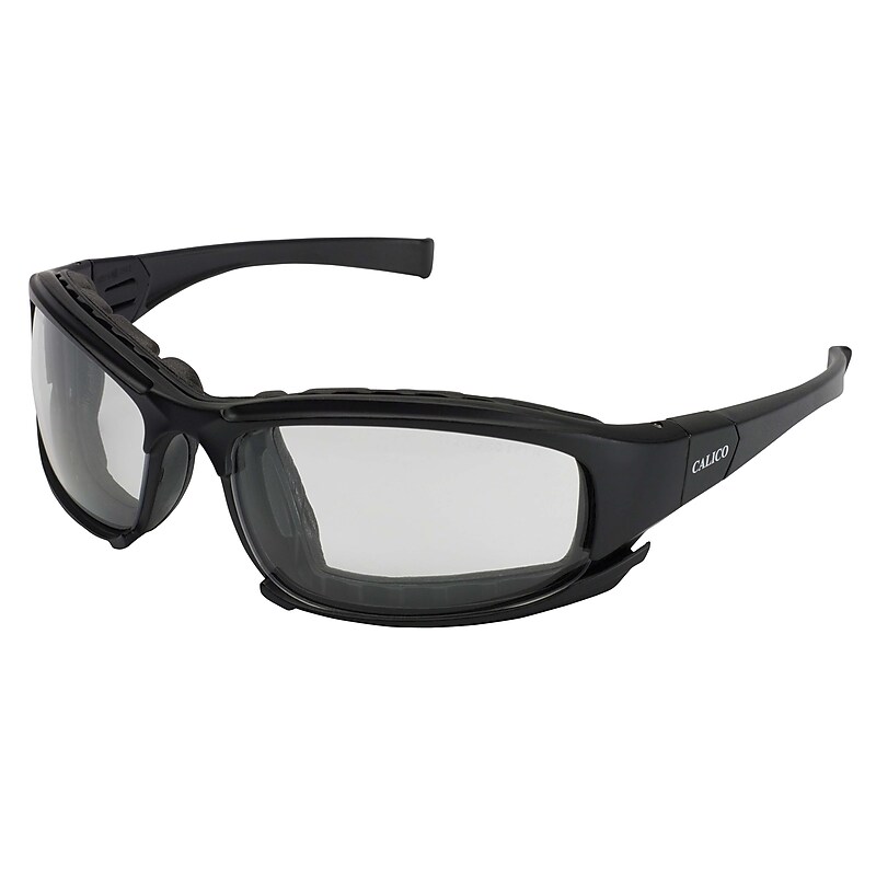 Jackson Safety Calico Safety Eyewear V50, Clear Anti-Fog Lens with Interchangeable Temples and Head Strap, 1 Pair image 1