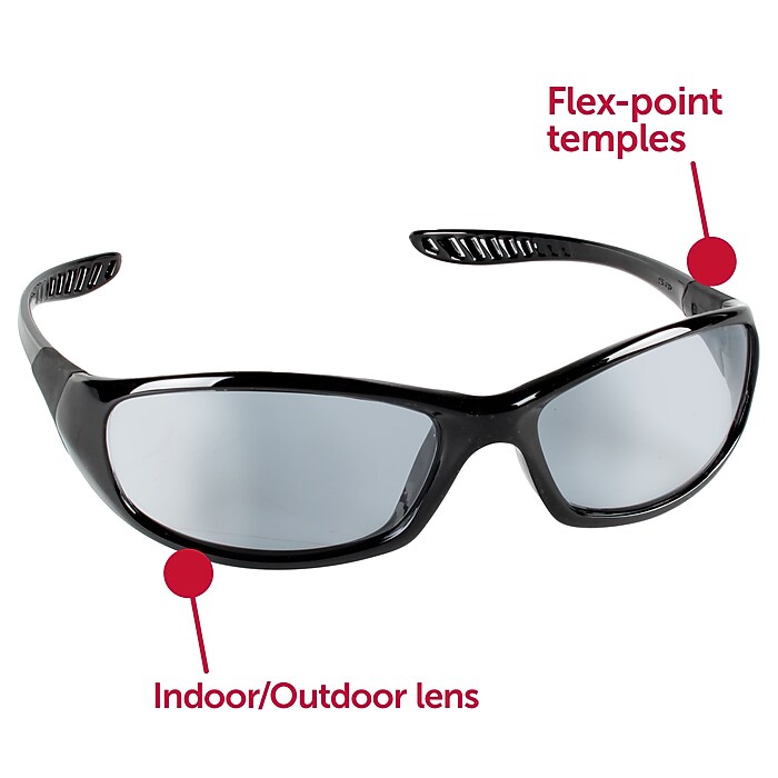 Jackson Safety® Glasses, V40 HellRaiser®, Indoor/Outdoor Lens