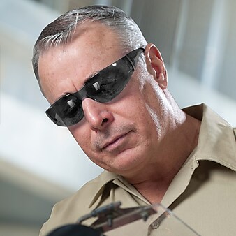 Jackson Safety® V10 Element Safety Glasses, Black Frame, Smoke Lens