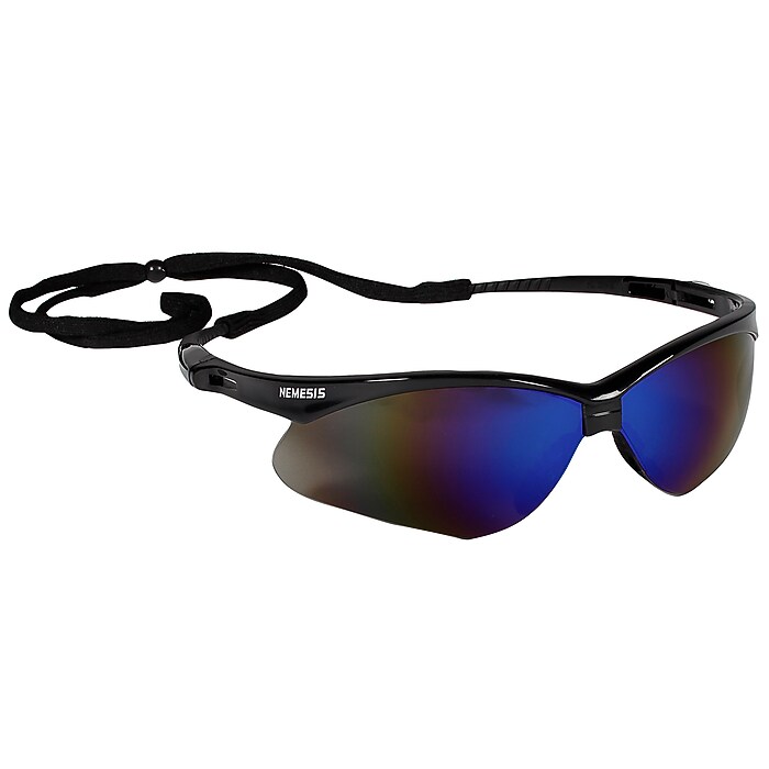 KleenGuard Nemesis Safety Glasses, Wraparound, Blue Lens (14481