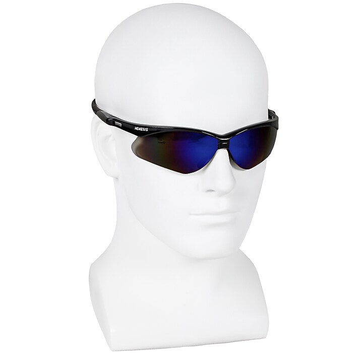 KleenGuard Nemesis Safety Glasses, Wraparound, Blue Lens (14481