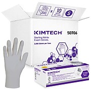 Kimberly-Clark Professional Sterling Nitrile Exam Gloves, Silver, Small, 200/Pack (KCC 50706)