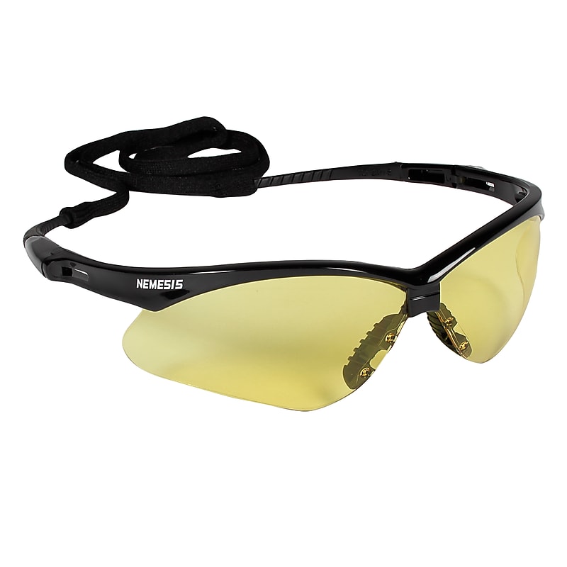 Jackson® Nemesis Safety Glasses, Polycarbonate, Amber, Black image 1