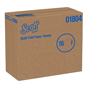 Scott Essential Recycled Multifold Paper Towels, 1-ply, 250 Sheets/Pack (01804)