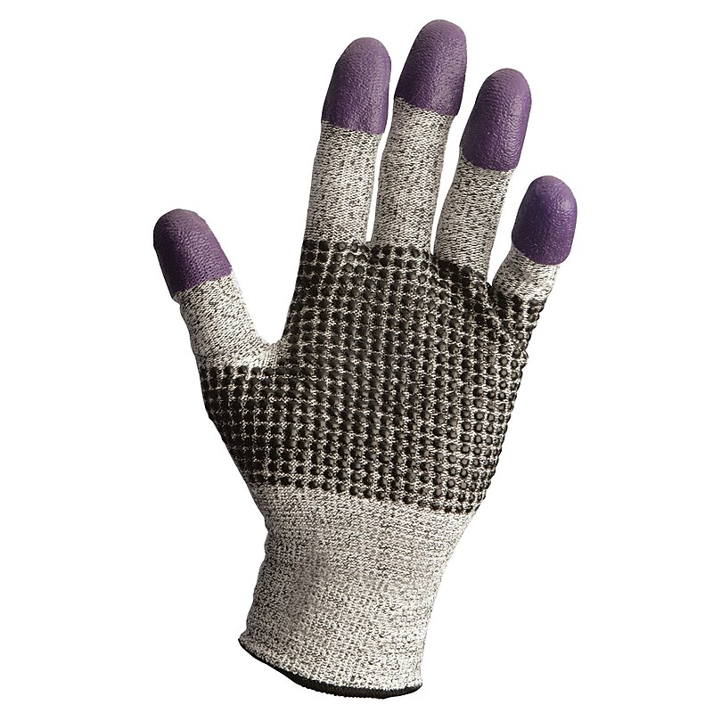 KleenGuard G60 Cut-Resistant Nitrile Cut Protection Gloves, Large, Purple (97432) image 1