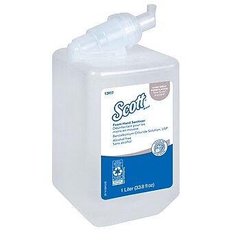 Commercial Dispensing Scott Foaming Hand Sanitizer Refill for Scott Essential Dispenser, 1000 mL., 6/Carton (12977)