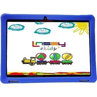 Linsay 10.1" Tablet with Case, WiFi, 2GB RAM, 32GB Storage, Android 12, Black/Blue (F10IPKIDSB)