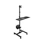 Mount-It! Metal Mobile A/V Cart with Swivel Wheels, Black (MI-7948)~#|#~sp106467430_sc7