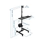 Mount-It! Metal Mobile A/V Cart with Swivel Wheels, Black (MI-7948)~#|#~sp106467432_sc7