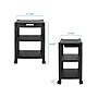 Mount-It! 3-Shelf Plastic/Poly Mobile Utility Cart with Lockable Wheels, Black (MI-7855A)~#|#~sp106467440_sc7
