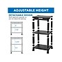 Mount-It! 3-Shelf Plastic/Poly Mobile Utility Cart with Lockable Wheels, Black (MI-7855A)~#|#~sp106467442_sc7
