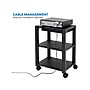 Mount-It! 3-Shelf Plastic/Poly Mobile Utility Cart with Lockable Wheels, Black (MI-7855A)~#|#~sp106467443_sc7
