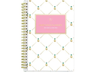 5-1//2 x 8-1//2 Student Teacher Small for School EL62-200A Pink Gingham Simplified by Emily Ley for AT-A-GLANCE Weekly /& Monthly Planner Academic Planner 2021-2022