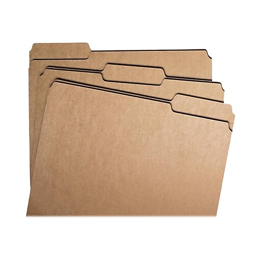 Smead File Folders 3 Tab Letter Size Kraft 100 Box 10734 At Staples