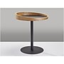 Adesso Crater 18"Dia. End Table, Matte Black/Natural Oak (WK2310-12)~#|#~sp106467758_sc7