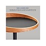 Adesso Crater 18"Dia. End Table, Matte Black/Natural Oak (WK2310-12)~#|#~sp106467760_sc7