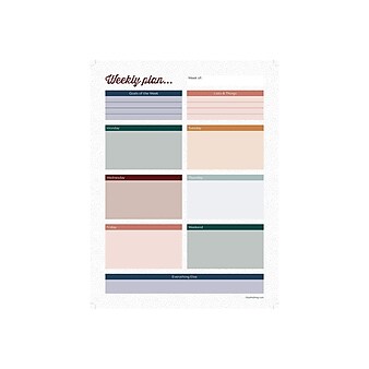 TF Publishing Boho Notepad, 9" x 12", Unruled, Multicolor, 52 Sheets/Pad, 1 Pad/Pack (99-6877)