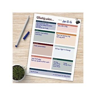 TF Publishing Boho Notepad, 9" x 12", Unruled, Multicolor, 52 Sheets/Pad, 1 Pad/Pack (99-6877)