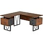 Techni Mobili 59" L-Shaped Desk with Drawers and File Cabinet, Walnut/Black (RTA-4809DL-WAL)~#|#~sp106554241_sc7