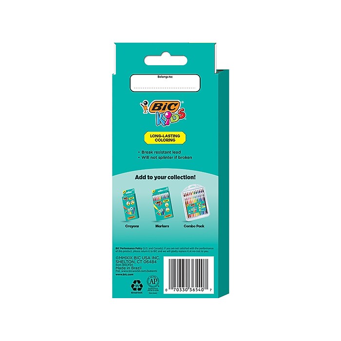 BIC Kids Aquacolour Coloured Pencils, Easy To Sharpen Colouring Pencils