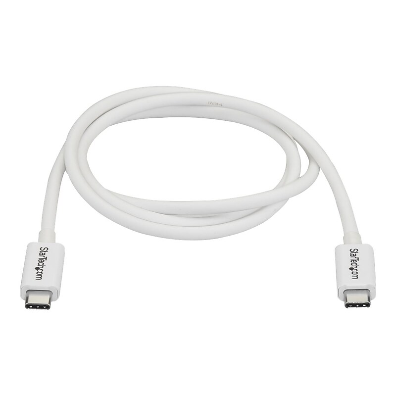 StarTech 3.3' USB Thunderbolt 3, White (TBLT3MM1MW) image 1