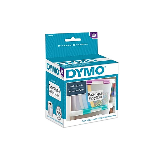 DYMO® 30334 Multipurpose Labeling Tape Labels, White, Roll of 1,000 at Staples