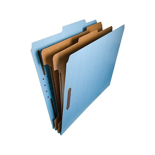 Smead 100 Recycled Pressboard Classification Folder, 2 Dividers, 2