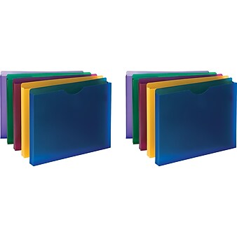 Smead Moisture Resistant File Pockets, 1" Expansion, Letter Size, Assorted Colors, 10/Pack (89610)