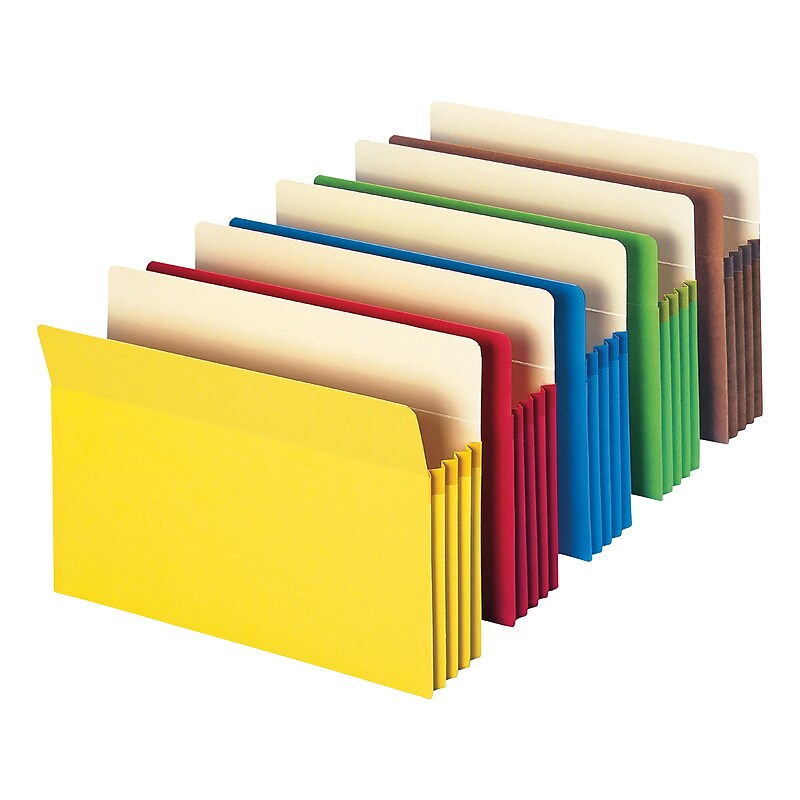 Smead Brights File Pockets, Letter Size, Assorted Colors, 5/Pack (73892) image 1