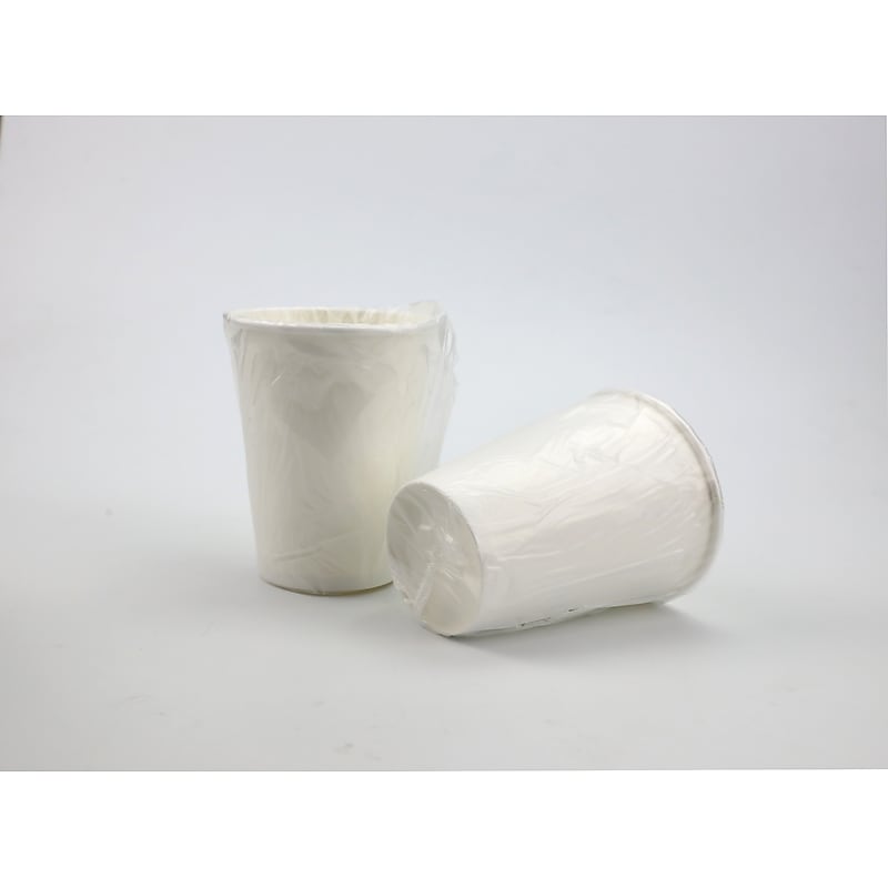 Individually Wrapped Paper Hot Cup, 12 Oz., White, 300/Pack (WC12) image 1