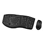 Adesso Tru-Form Media Wireless Ergonomic Keyboard and Optical Mouse Combo, Black (WKB-1600CB)~#|#~sp107416648_sc7