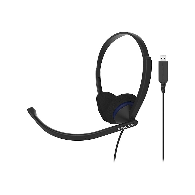 Koss Stereo Headset, Over-the-Head, Black (CS200USB) image 1