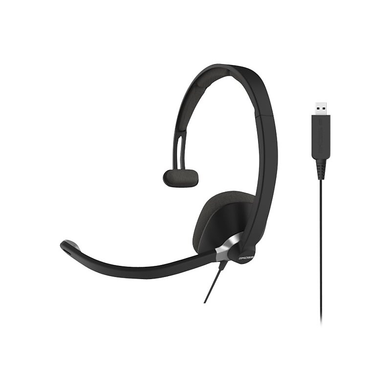Koss CS 295-USB Mono Headset, Over-the-Head, Black (194168) image 1