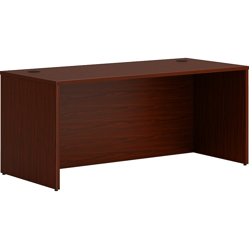 HON Mod 66" Table Desk, Traditional Mahogany (HLPLDS6630LTM1) image 1