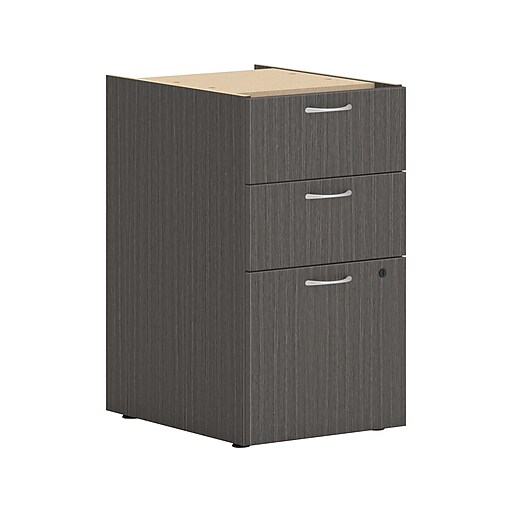 HON Mod 15" Pedestal, Slate Teak (HLPLPSBBF.LSL1) Staples