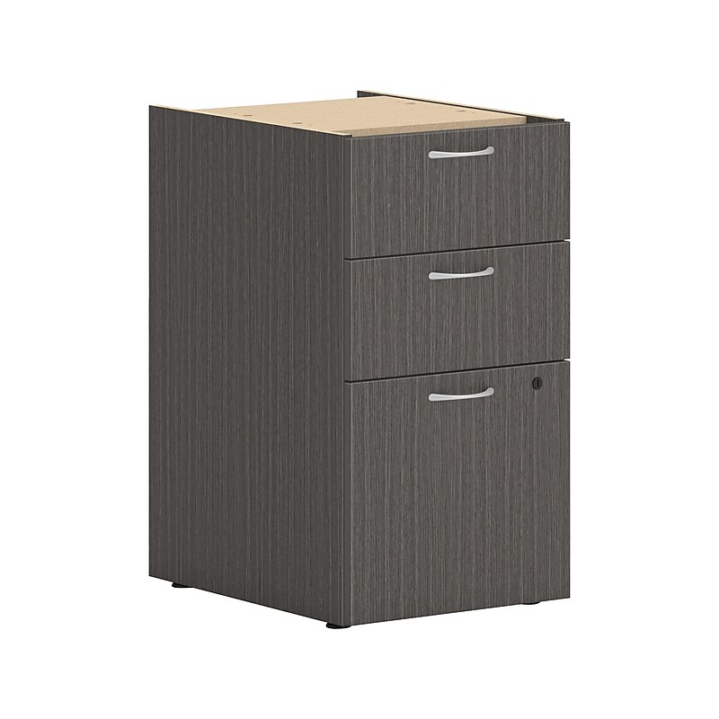 HON Mod 15" Pedestal, Slate Teak (HLPLPSBBF.LSL1) image 1