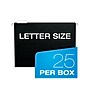Pendaflex Hanging File Folder, 1/5-Cut Tab, Letter Size, Black, 25/Box (PFX81605)~#|#~sp107822205_sc7