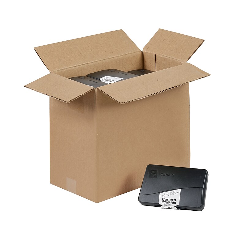 Carter's Foam Stamp Pad, Black Ink, 36/Carton (21381) image 1