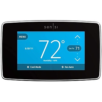 Emerson Sensi Touch WiFi Smart Thermostat, Black (ST75U)