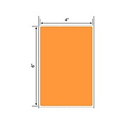 I.D. Images Thermal Transfer Labels, 6" x 4", Orange, 1000 Labels/Roll, 4 Rolls/Case (FOP400600P1P38F)