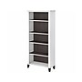Bush Furniture Somerset 65"H 5-Shelf Bookcase with Adjustable Shelves, Storm Gray/White Laminated Wood (WC81065)~#|#~sp108082918_sc7
