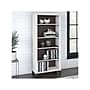 Bush Furniture Somerset 65"H 5-Shelf Bookcase with Adjustable Shelves, Storm Gray/White Laminated Wood (WC81065)~#|#~sp108082919_sc7
