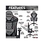 Techni Sport Ergonomic Synthetic Swivel Computer and Desk Chair, Gray (RTA-TSXL3-GRY)~#|#~sp108082960_sc7