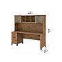 Bush Furniture Somerset 72" Computer Desk with Drawers and Hutch, Fresh Walnut (SET018FW)~#|#~sp108325732_sc7