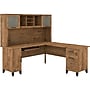 Bush Furniture Somerset 72"W L Shaped Desk with Hutch, Fresh Walnut (SET001FW)~#|#~sp108325789_sc7