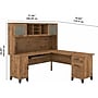 Bush Furniture Somerset 72"W L Shaped Desk with Hutch, Fresh Walnut (SET001FW)~#|#~sp108325793_sc7