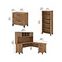 Bush Furniture Somerset 72"W L-Shaped Desk with Hutch, Lateral File Cabinet and 5-Shelf Bookcase, Fresh Walnut (SET012FW)~#|#~sp108325821_sc7