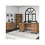 Bush Furniture Somerset 60" Computer Desk with Lateral File Cabinet and 5-Shelf Bookcase, Fresh Walnut (SET013FW)~#|#~sp108325826_sc7