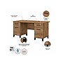 Bush Furniture Somerset 60" Computer Desk with Lateral File Cabinet and 5-Shelf Bookcase, Fresh Walnut (SET013FW)~#|#~sp108325827_sc7